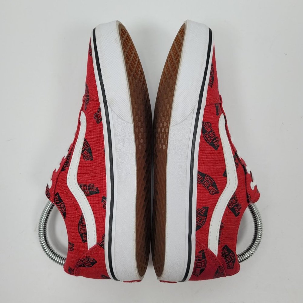 Vans Off The Wall Canvas Unisex Youth Red Black Shoes 500714 US Size 5 - Picture 6 of 8